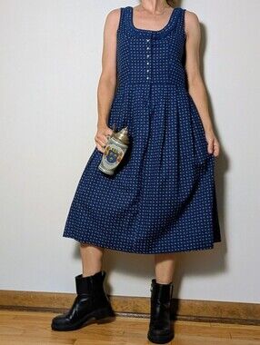 Vintage Austrian Tostmann Dirndl Dress | Traditional Trachten Oktoberfest Midi